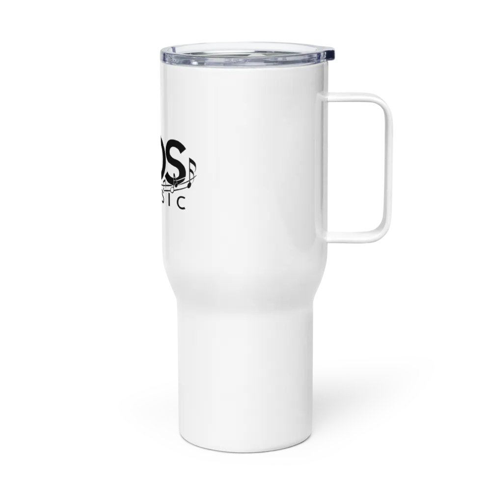 TDS Music 25oz Insulated Stainless Steel Travel Mug with Handle - White, Exclusive Design product image (3)