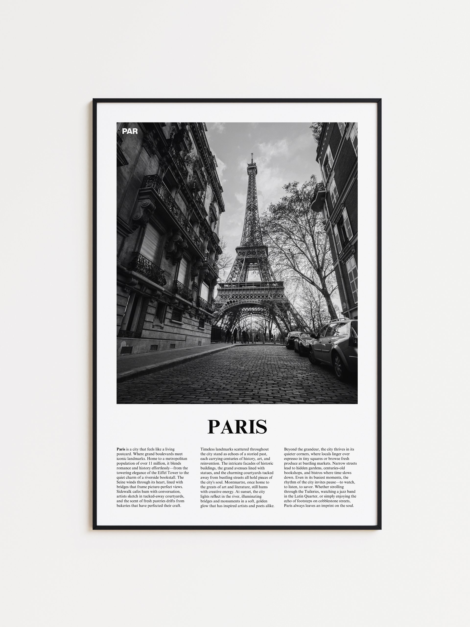 Paris 03 Newspaper Poster | Framed product image (1)