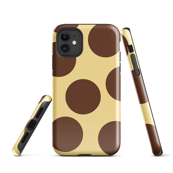 big polka brown i phone case product image (1)