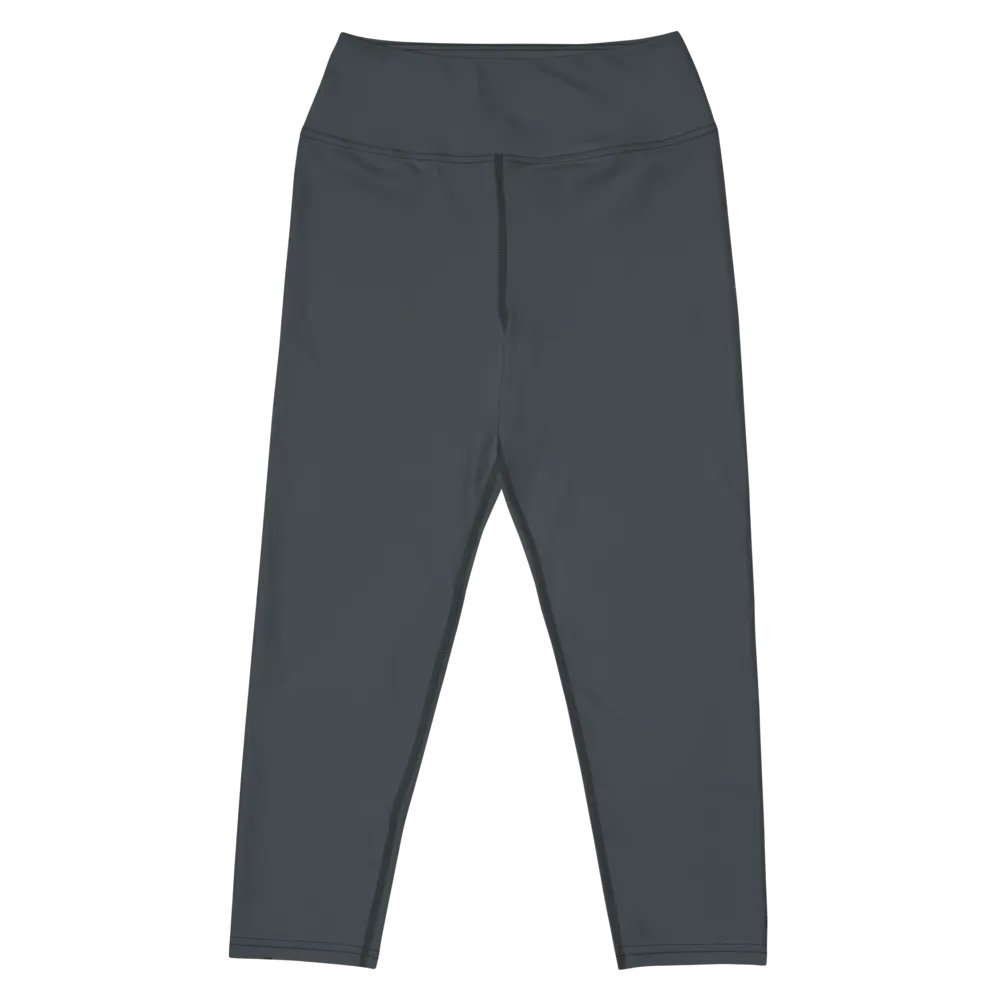Slate Gray High-Waist Capri Leggings product image (5)