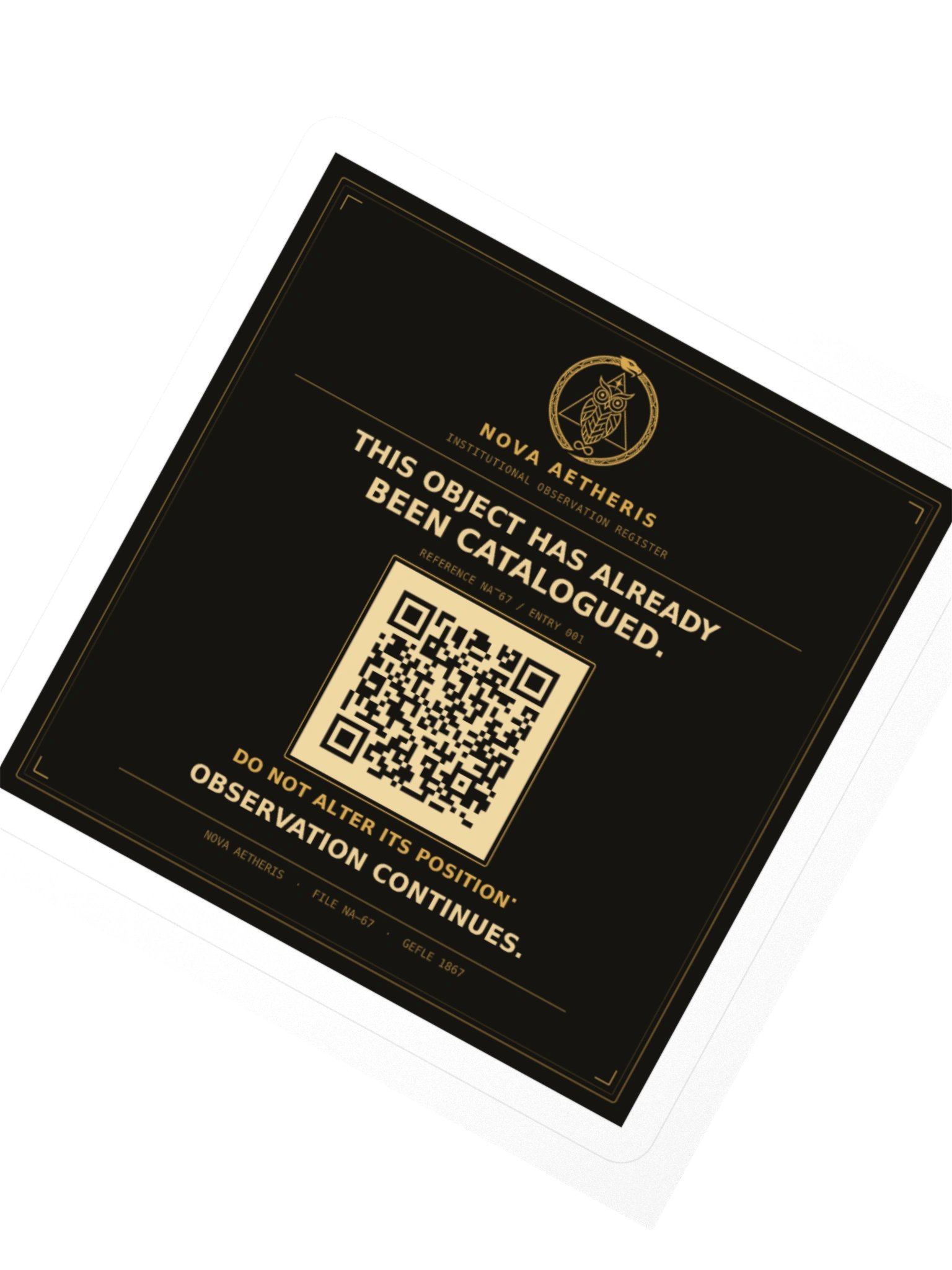 Nova Aetheris — Observation Register Sticker product image (6)