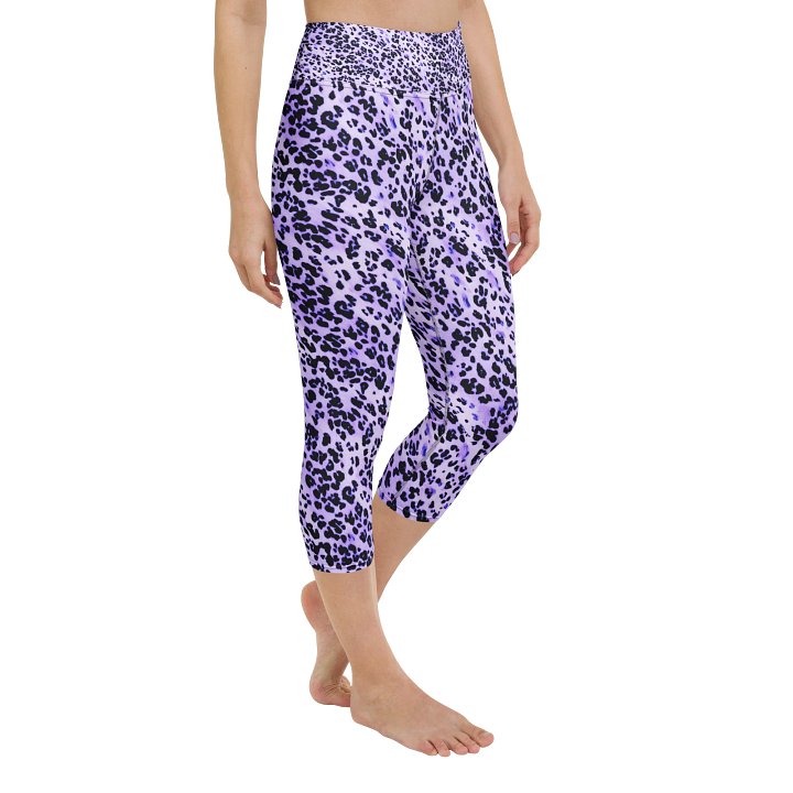 Purple Leopard Skin Capri Leggings product image (2)