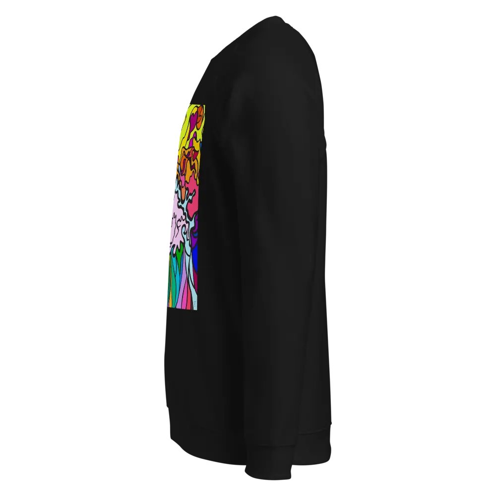 Vibrant Mosaic Raglan Sweatshirt - Wave at Sunset product image (7)