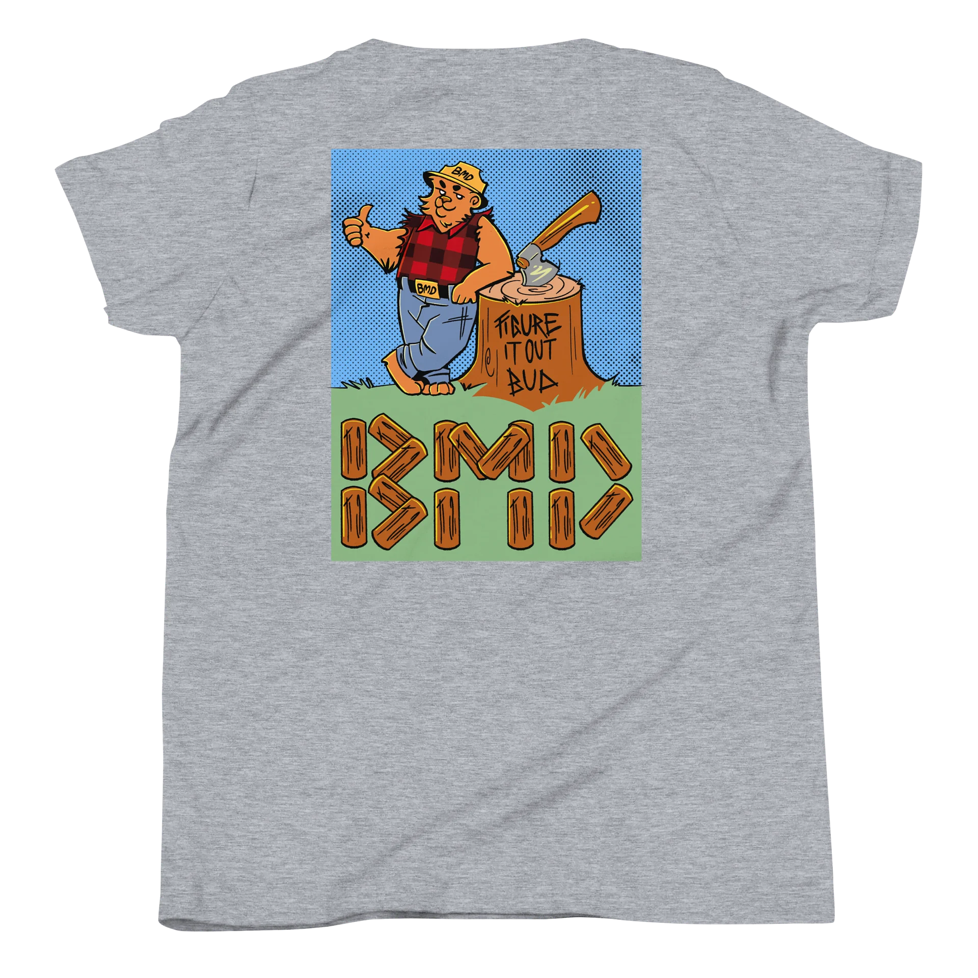 Lumberjack Bear BMD Youth T-Shirt | Double Sided product image (6)