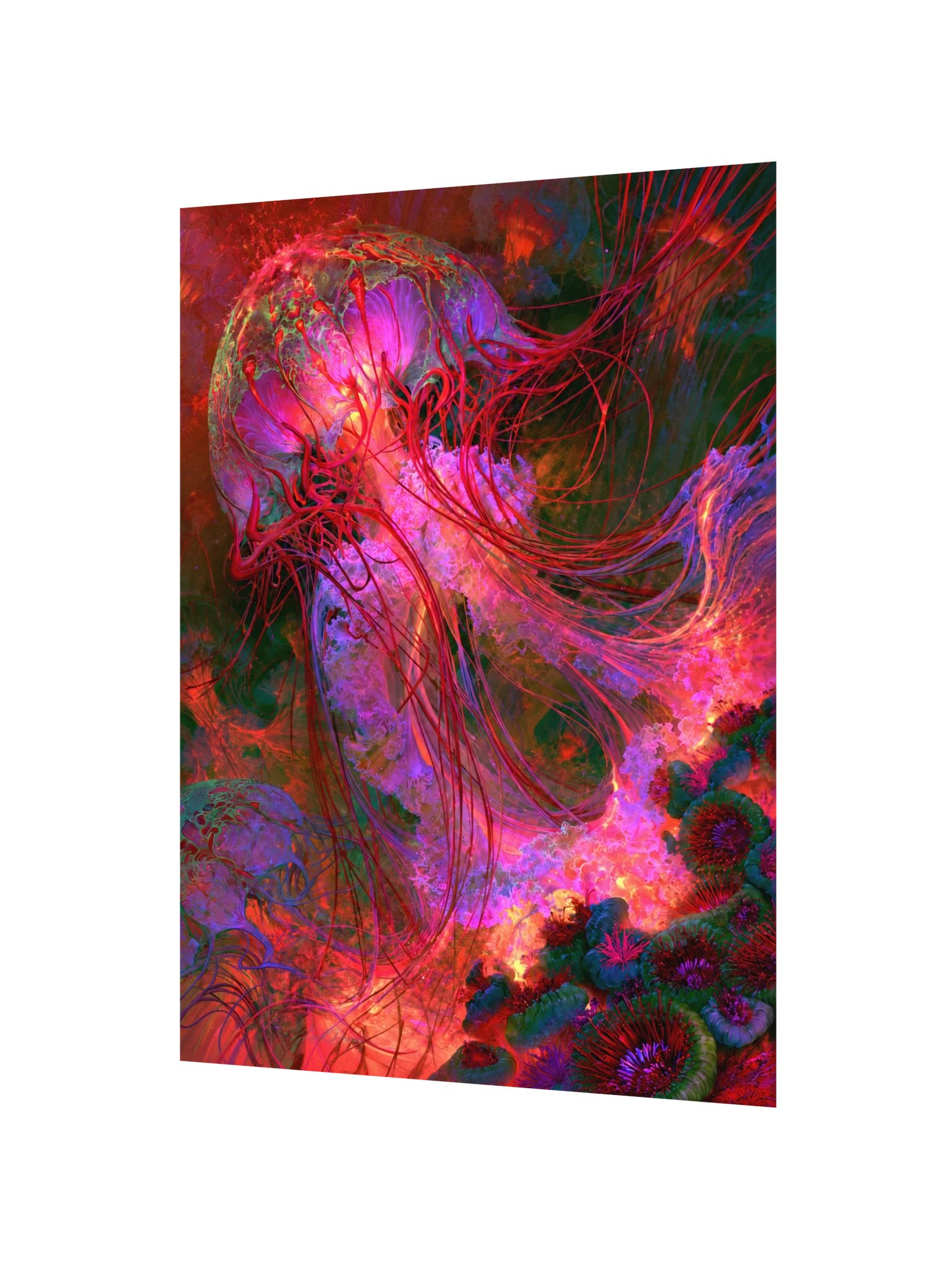Jellyfish Art Print — Crimson Jellyfish product image (2)
