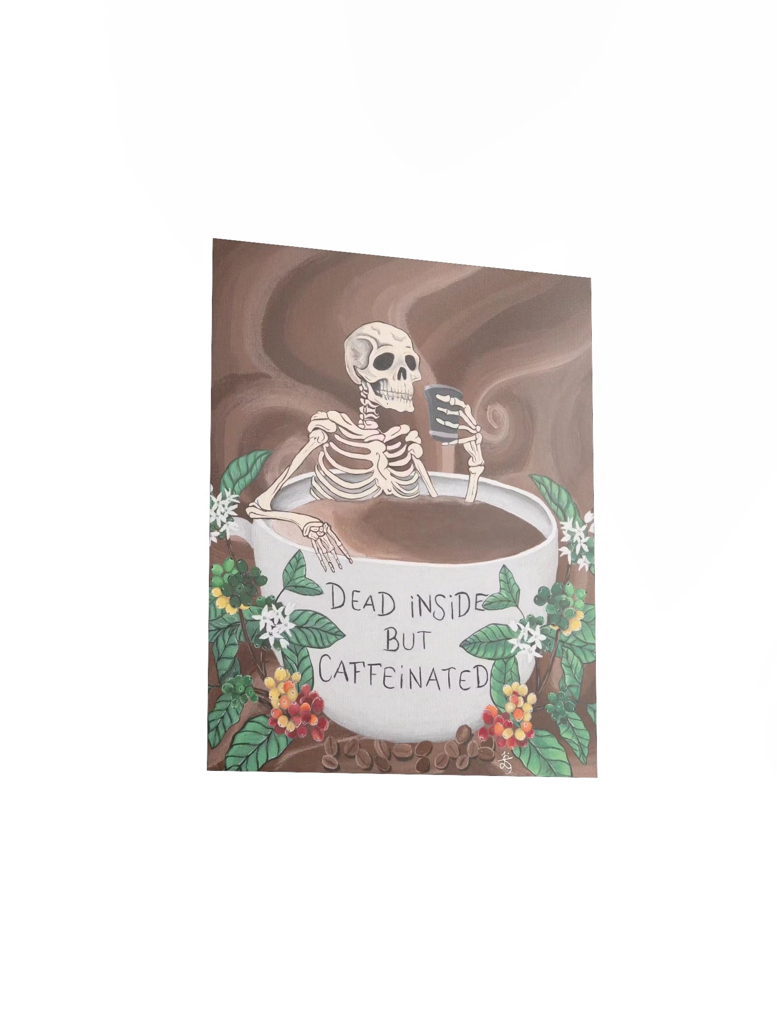 Dead Inside but Caffeinated Original Art Print product image (5)