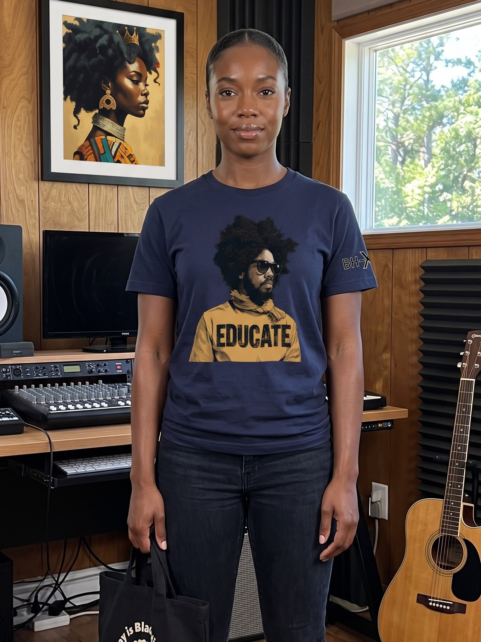 Educate T-Shirt (2) | Knowledge Is Power | Afro Design | Originology | Black History X product image (3)