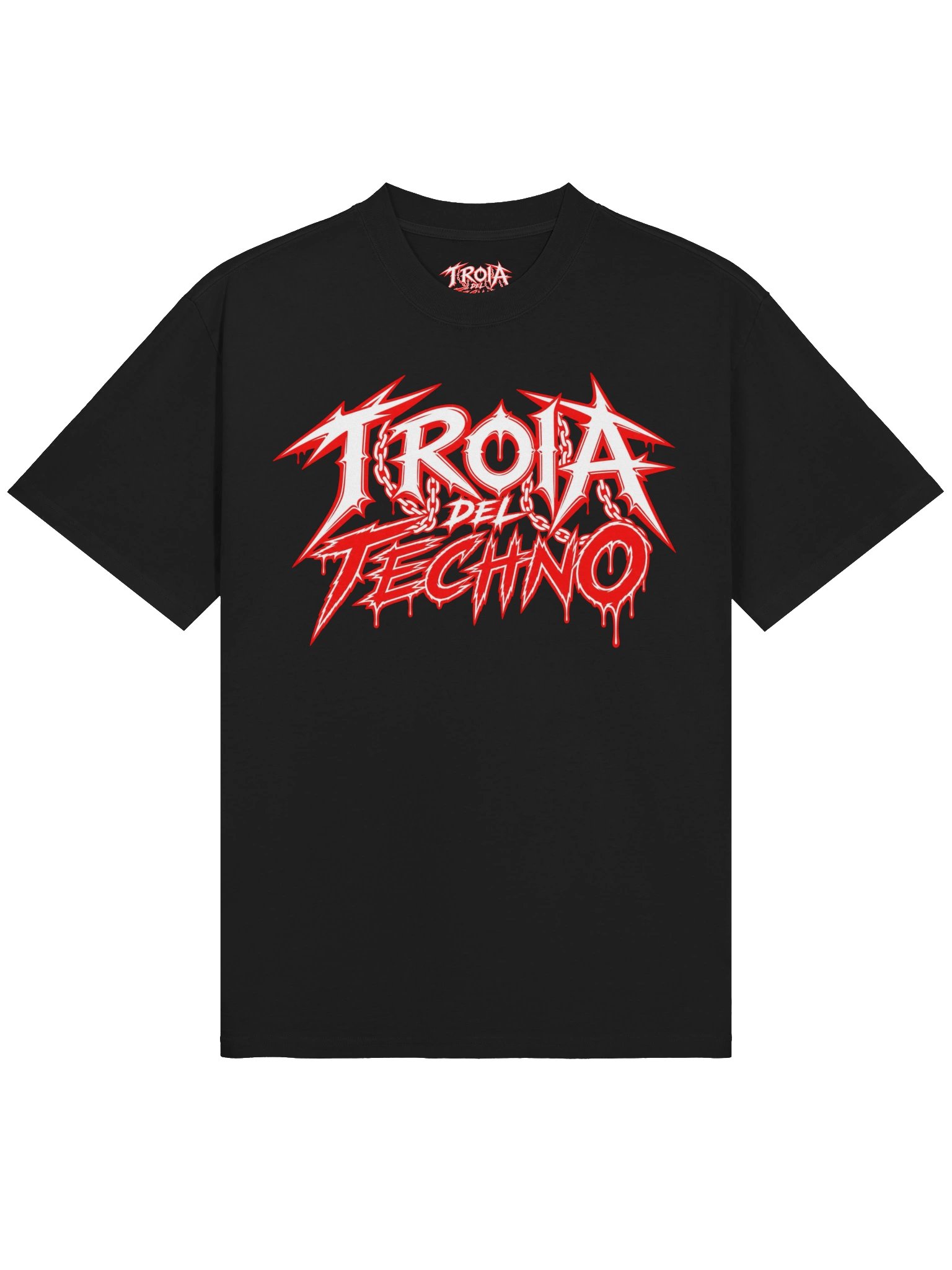 troiadeltechno white logo t-shirt product image (1)