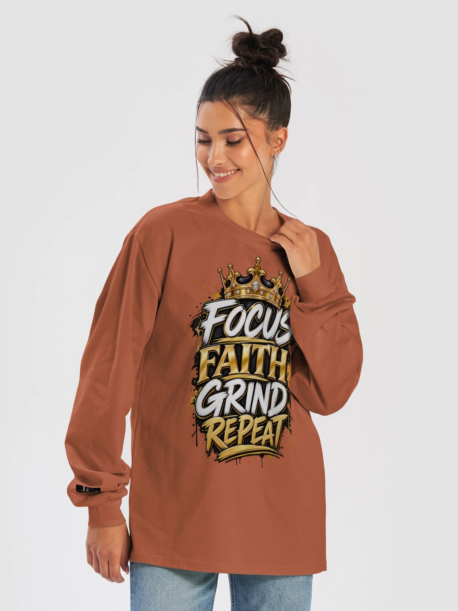 Focus Faith Grind Repeat Crown Tee product image (6)