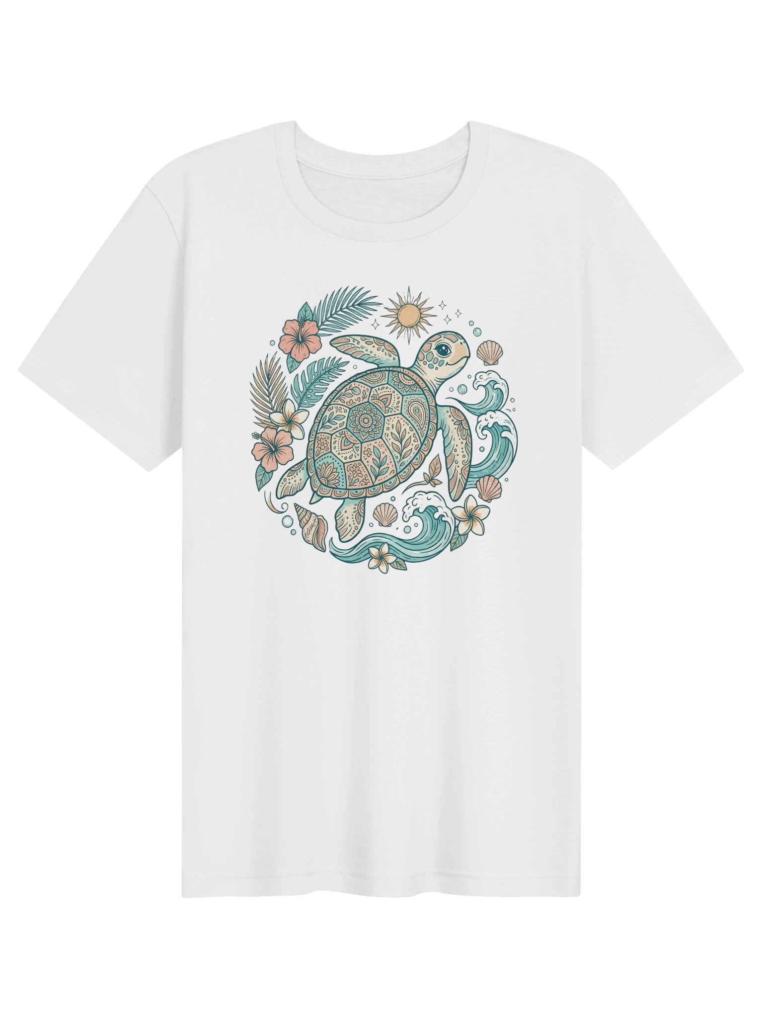 Tropical Sea Turtle Ocean Art Tee product image (143)