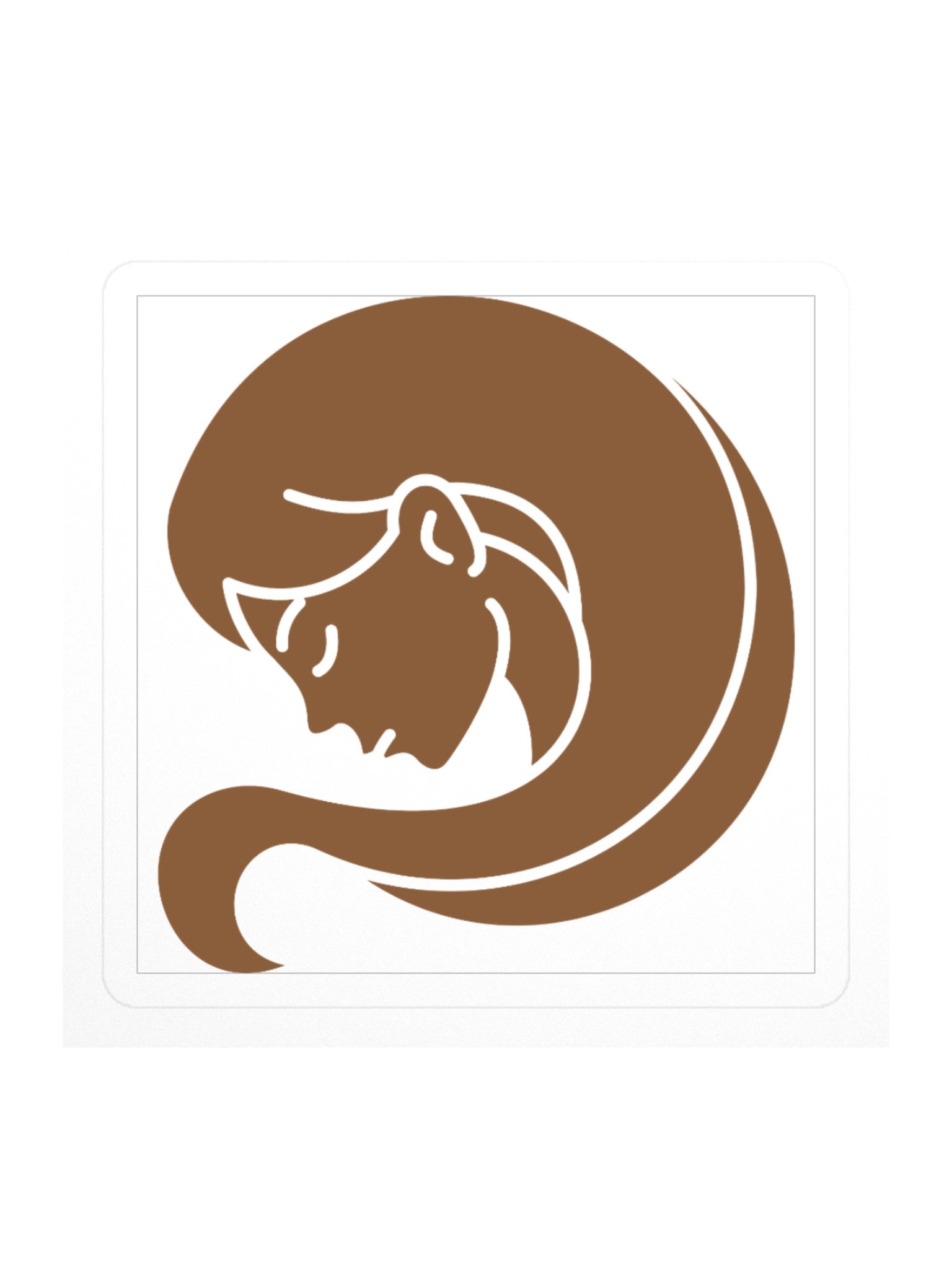 Virgo Zodiac Sticker — Minimalist Maiden Profile Design product image (1)
