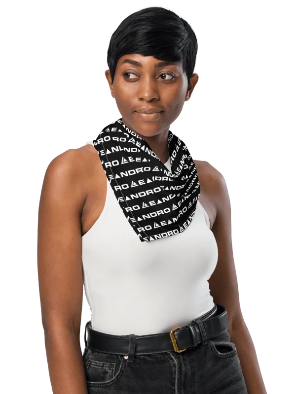 LEANDRO DE LA VEGA BANDANA BLACK LOGO product image (8)
