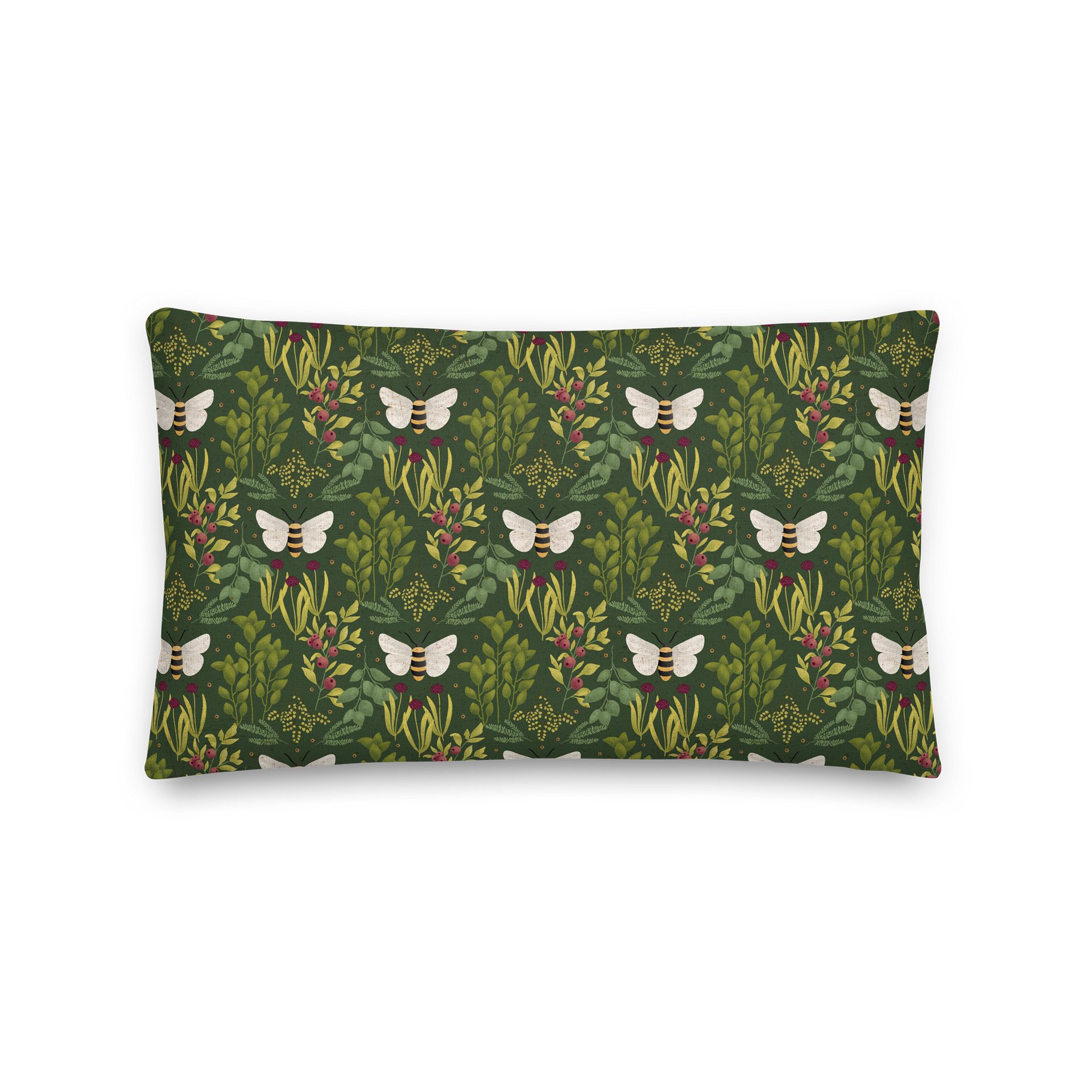 Bees and Foliage Premium Pillow product image (1)