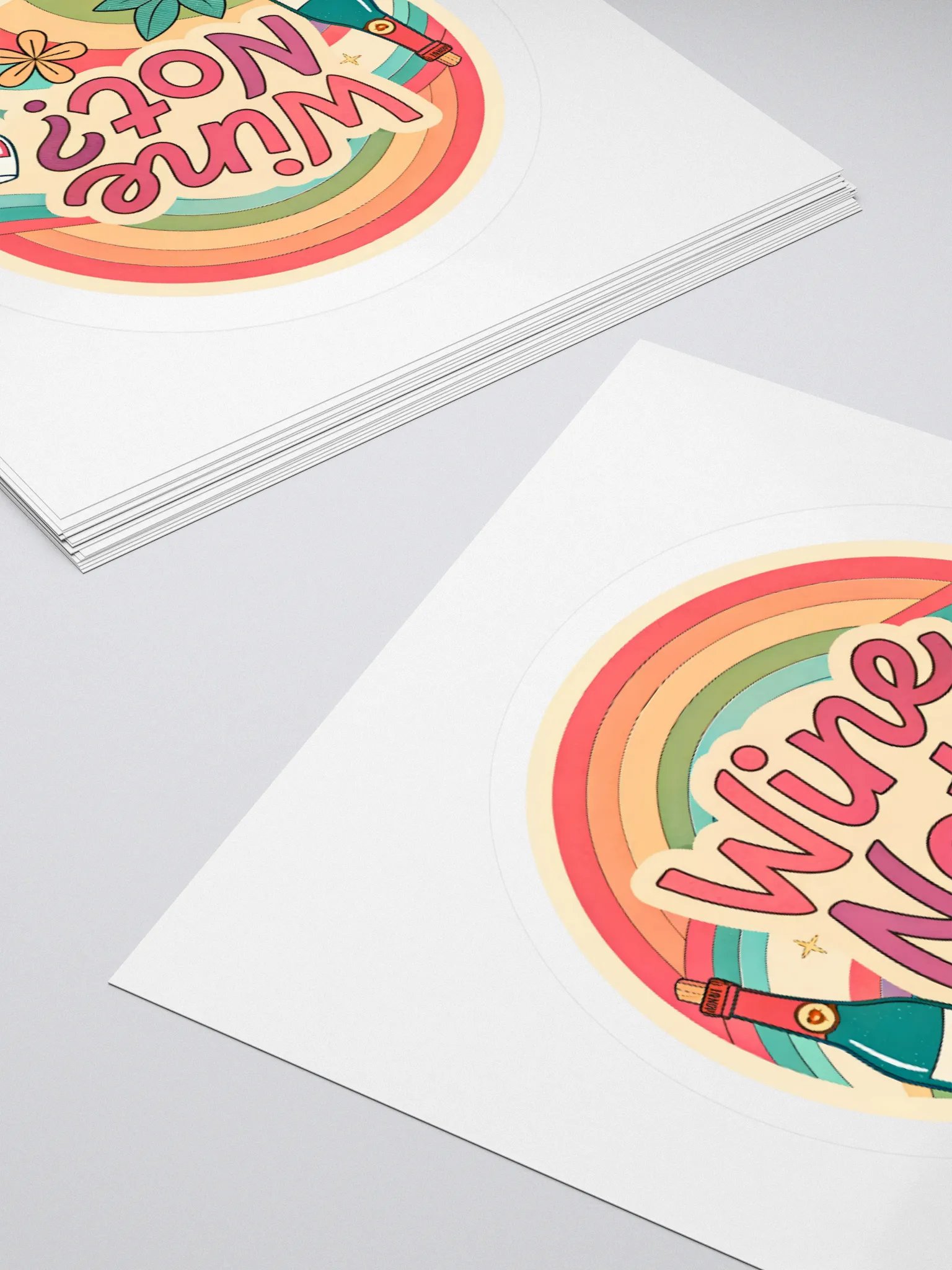 Retro Wine Not? Vinyl Stickers product image (11)