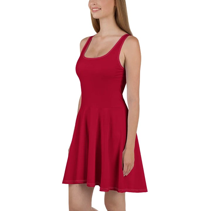 Vibrant Red All-Over Print Skater Dress product image (1)