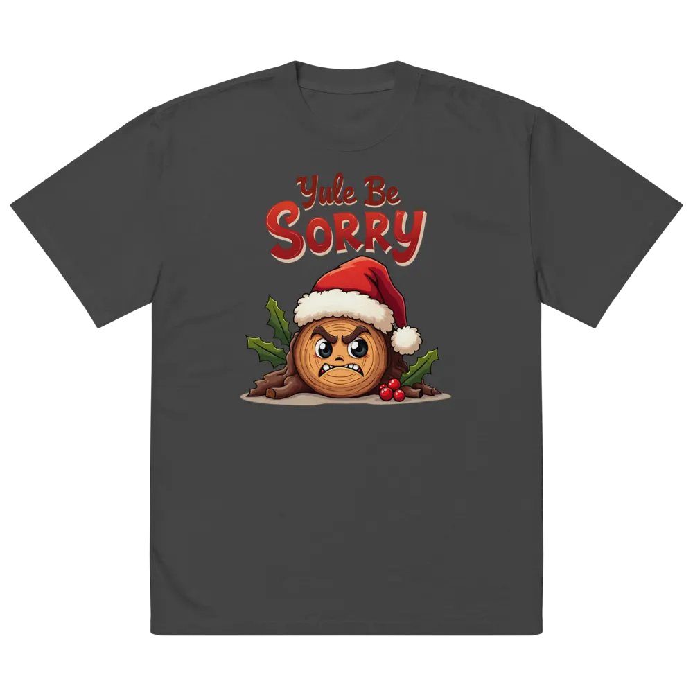 Angry Yule Log Oversized Tee product image (5)