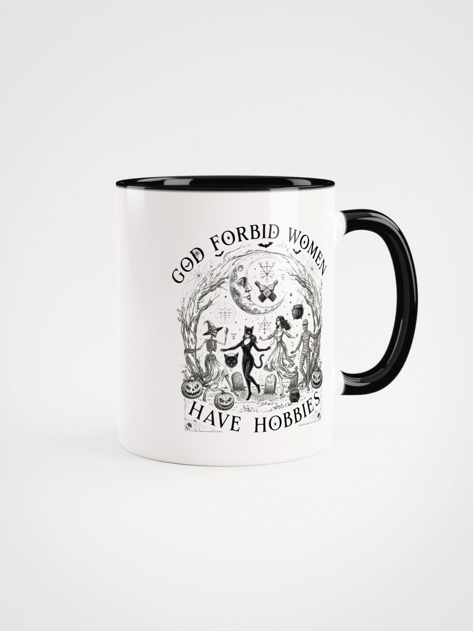 God Forbid Women Have Hobbies Vintage Halloween Coffee Mug product image (1)