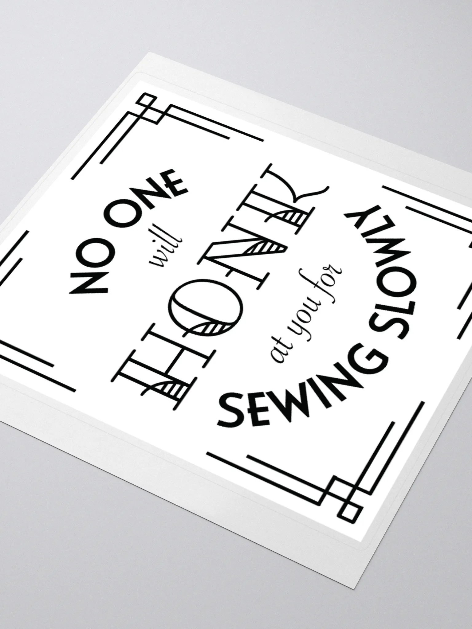 Sew Slowly Art Deco Sticker product image (3)