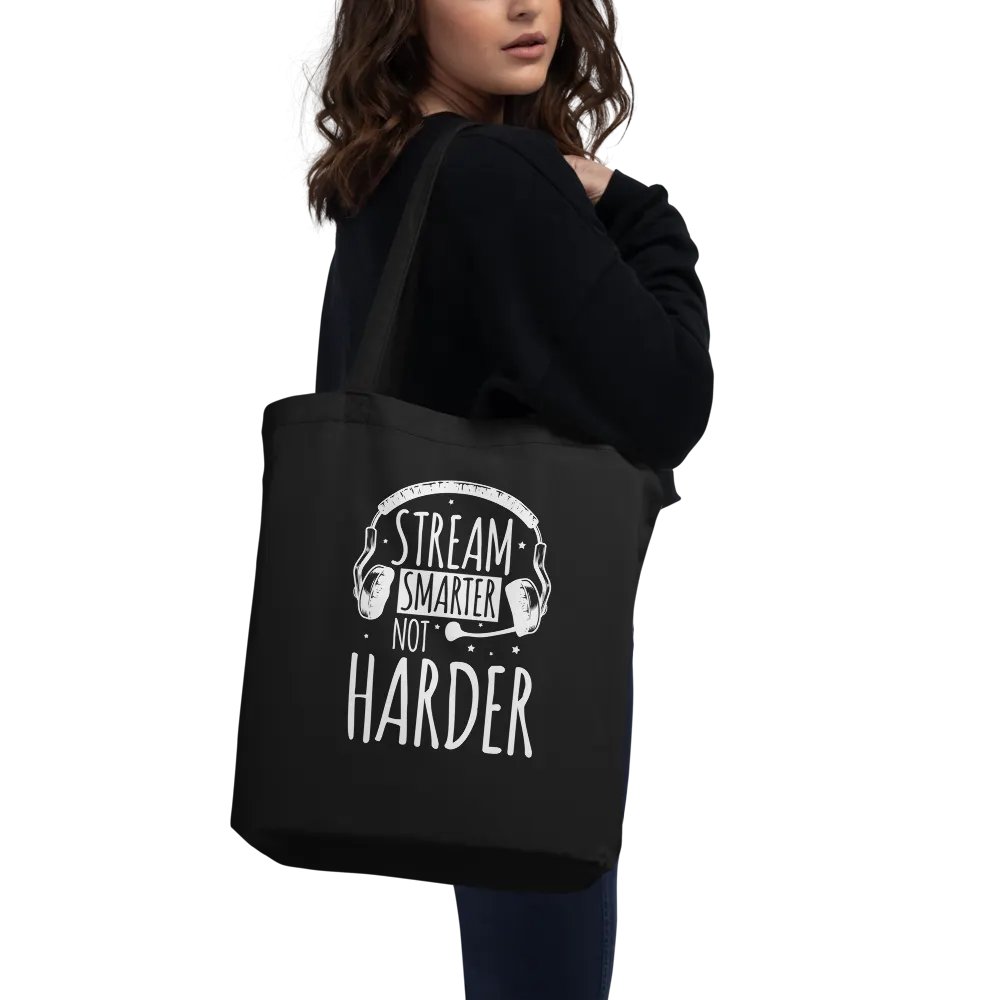 Stream Smarter Not Harder Tote Bag product image (7)