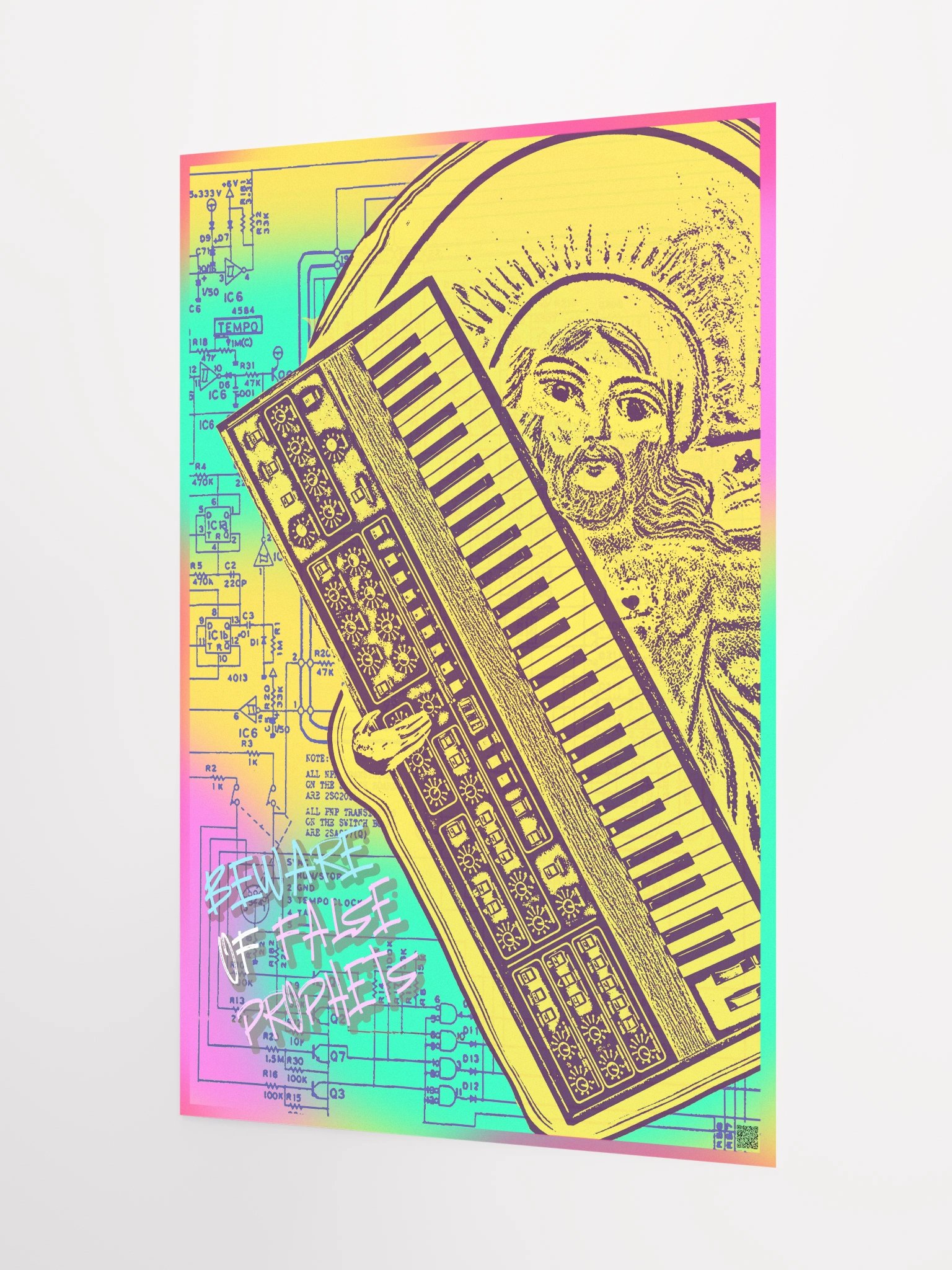 BEWARE OF FALSE PROPHETS, by Frank Fonik, Techno EDM Matte Paper Poster product image (2)