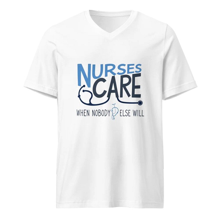 Nurses Care Stethoscope V-Neck Tee product image (1)