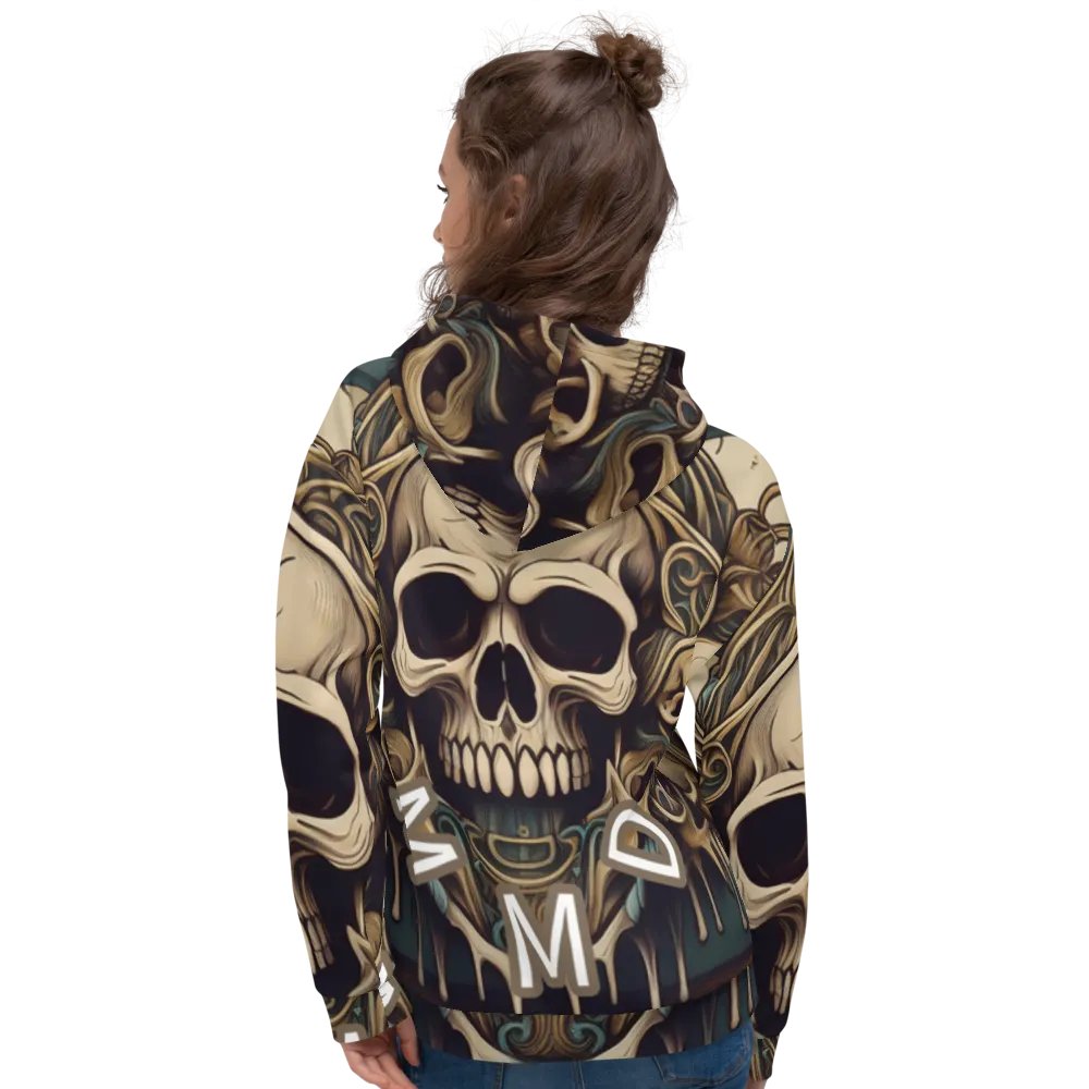 Gothic Melting Skulls Unisex Hoodie product image (12)
