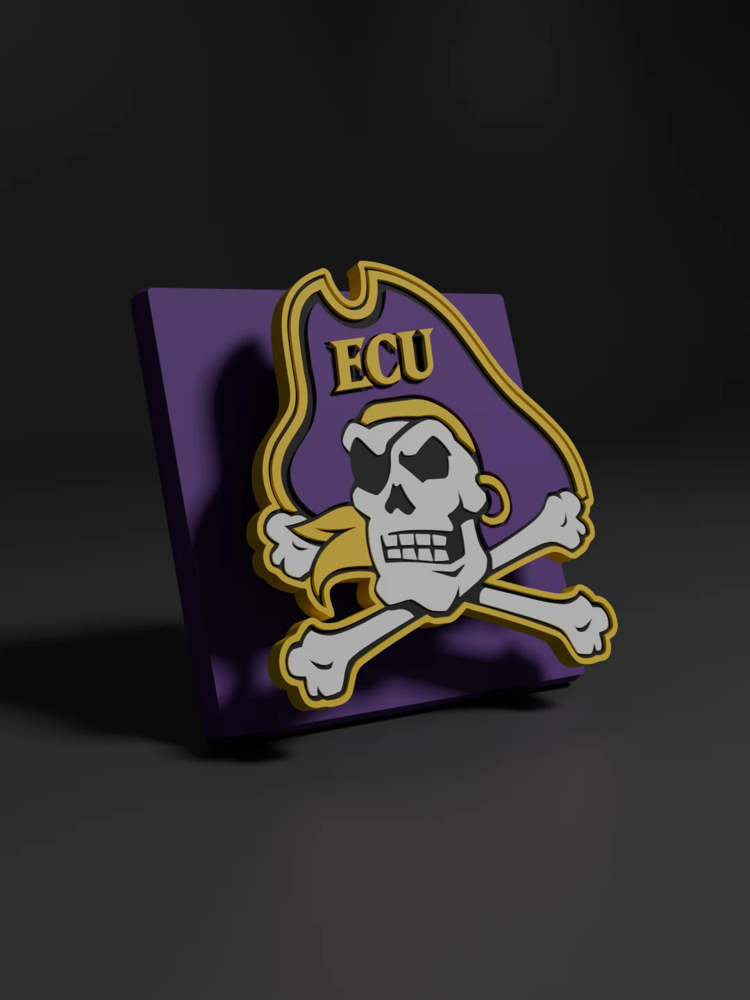 East Carolina University Pirates 3D Printed Floating Logo Sign (Digital File Only) product image (1)