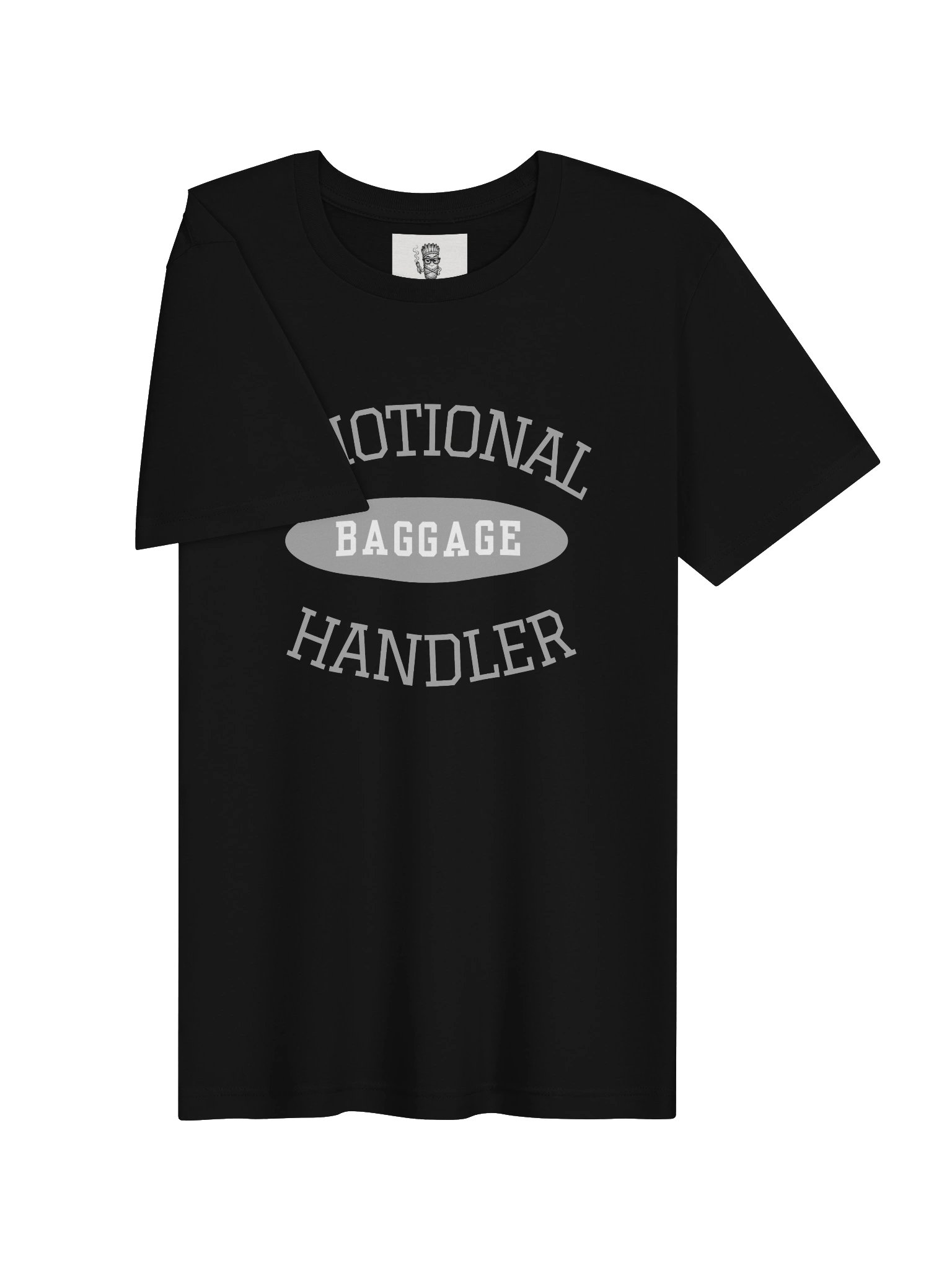Emotional Baggage Handler T-Shirt - Gray and White Varsity Style product image (5)