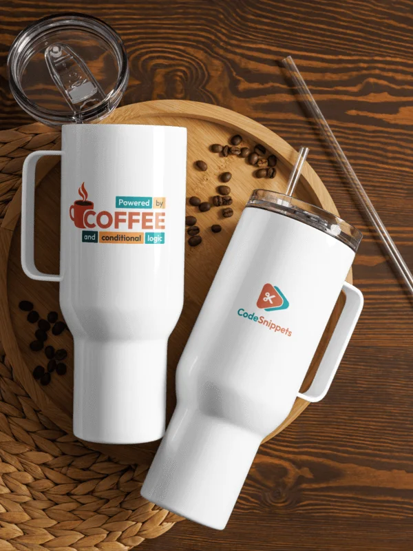 Powered by coffee Travel Mug product image (4)