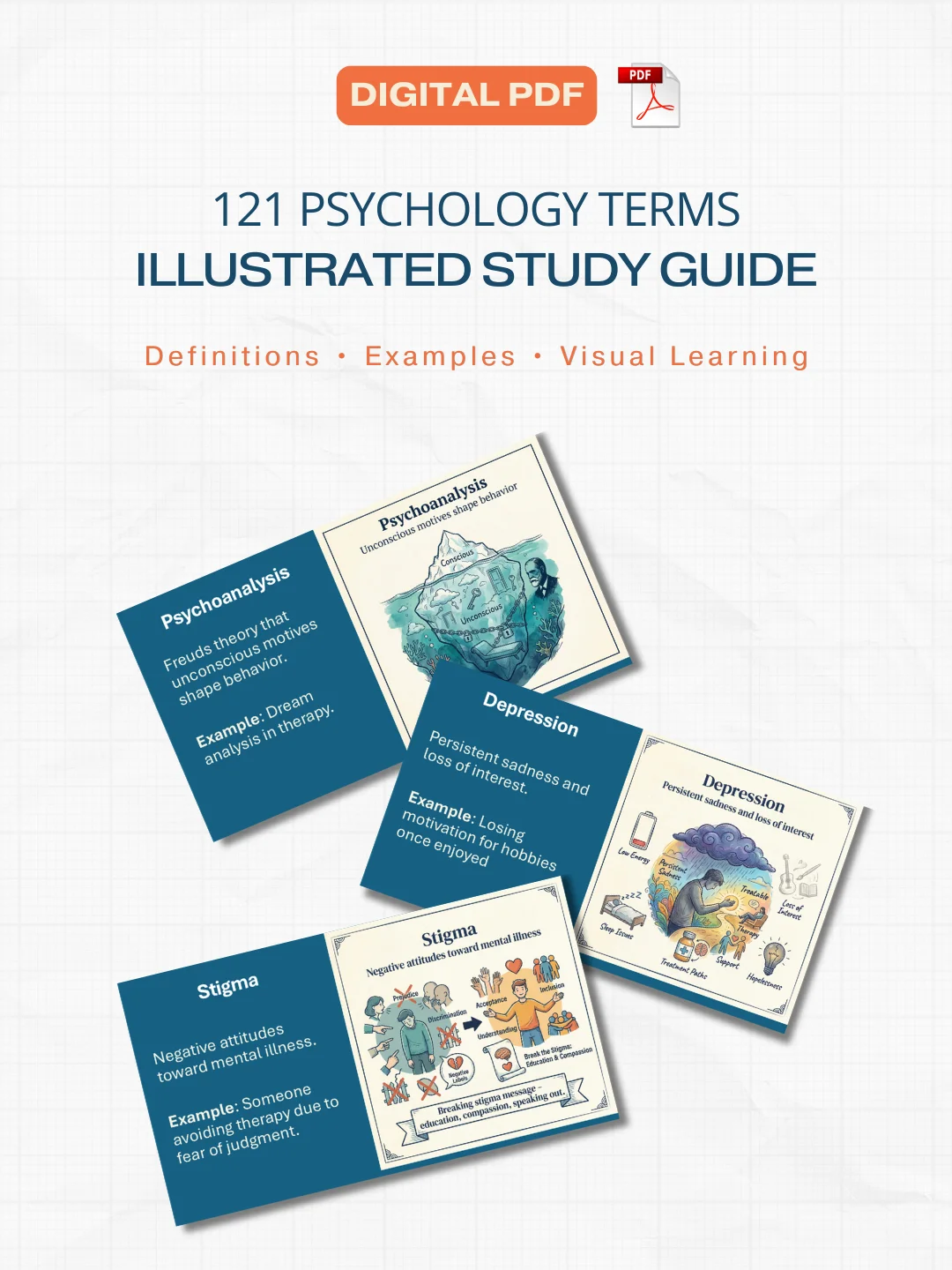 121 Psychology Terms Study Guide | Illustrated PDF product image (3)