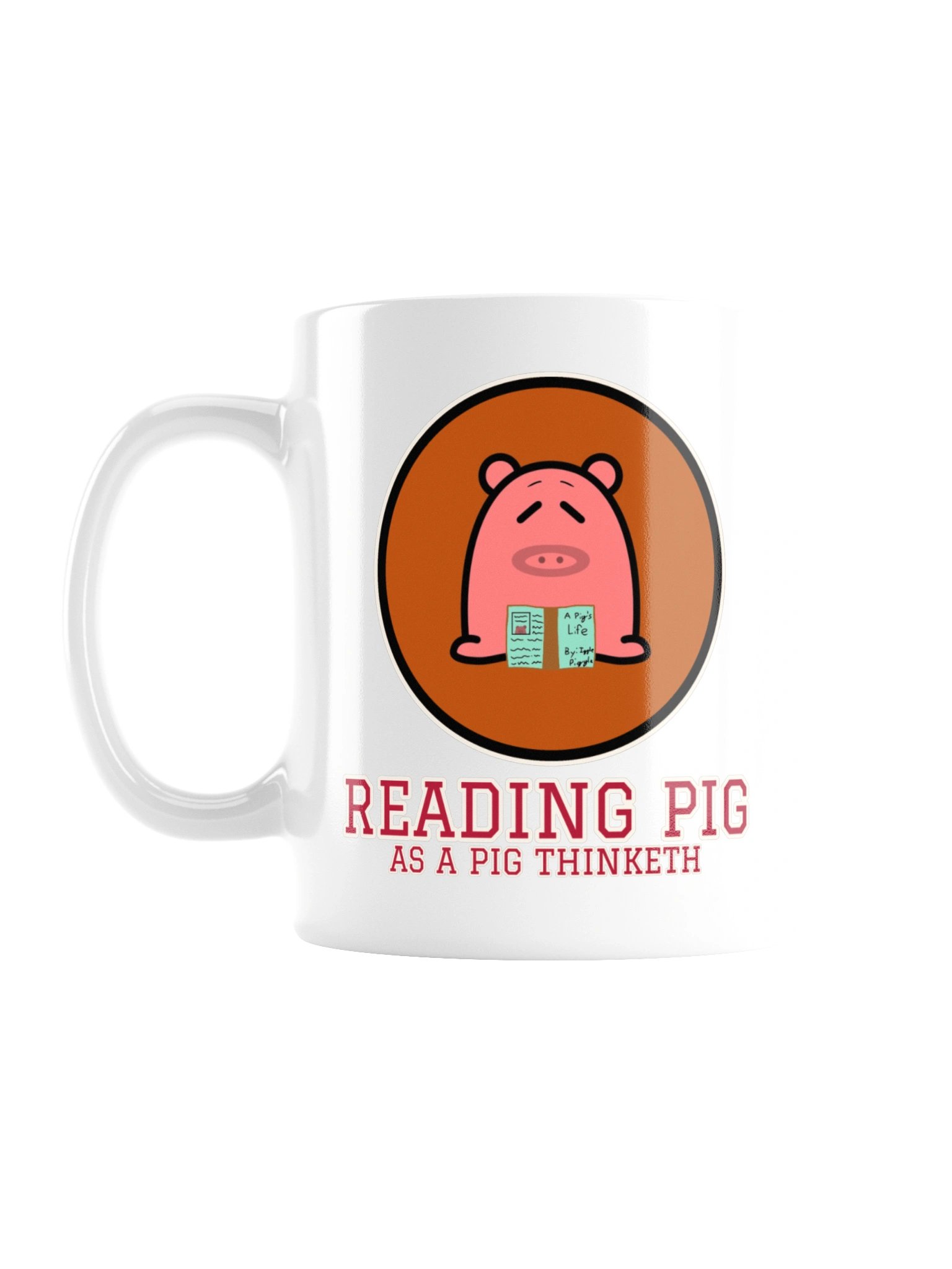 Reading Pig Mug | As a Pig Thinketh product image (2)