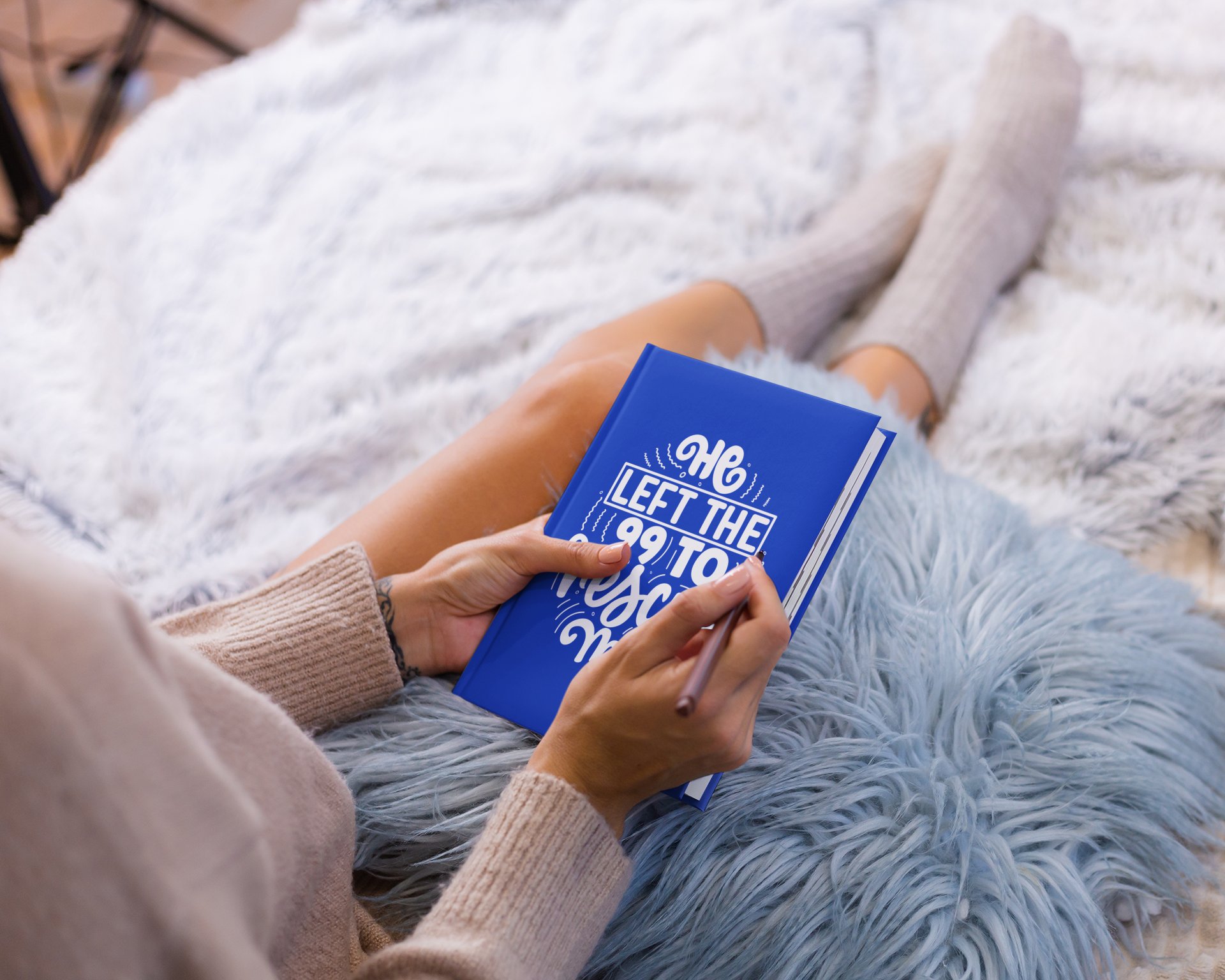 He Left the 99 to Rescue Me Hardcover Journal - Matthew 18:12-14 product image (2)