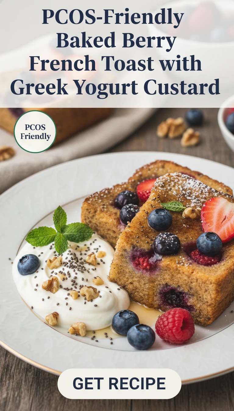 Healthy PCOS & GLP-1 Baked Berry French Toast | Delicious & Easy Breakfast
