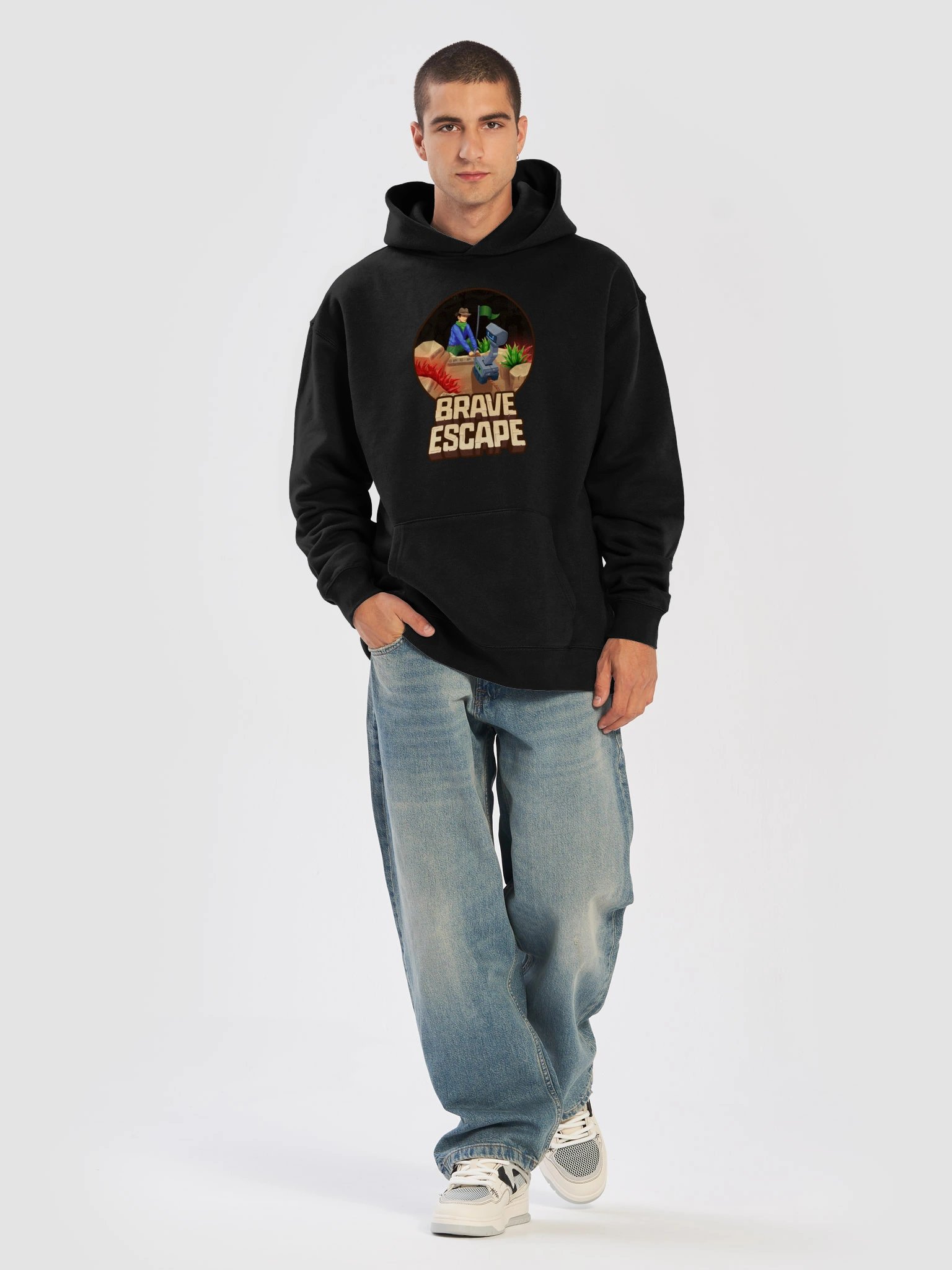 Brave Escape Oversized Hoodie Graphic product image (5)