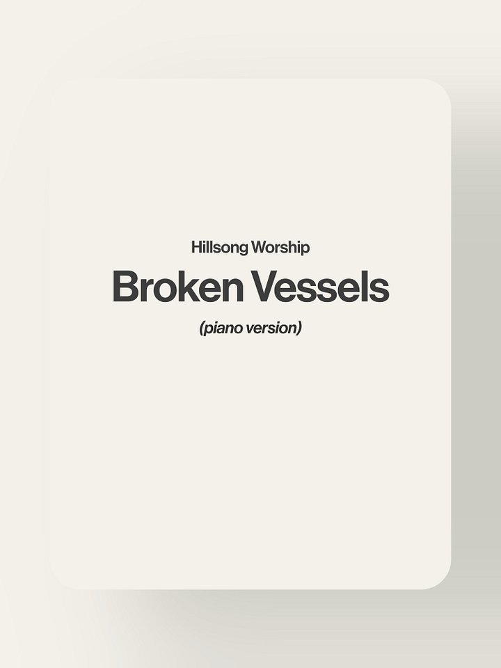 Broken Vessels (Amazing Grace) - Hillsong Worship product image (1)