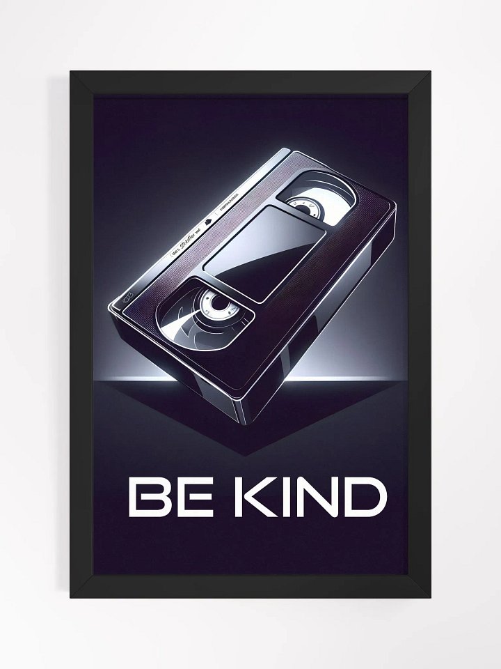 Retro VHS Tape "Be Kind" Framed Poster product image (1)