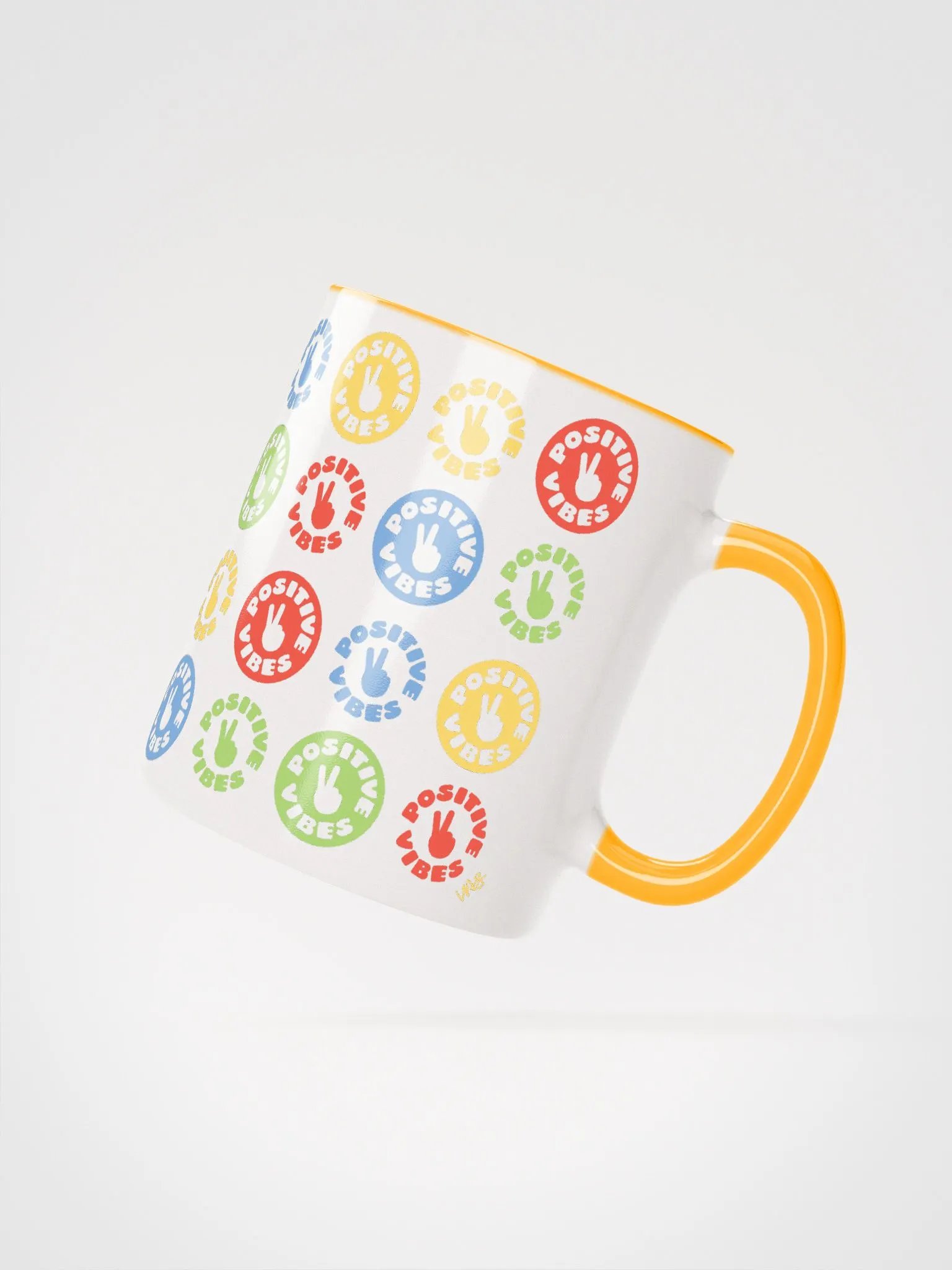 Positive Vibes (Ceramic Mug with Color Inside) product image (2)