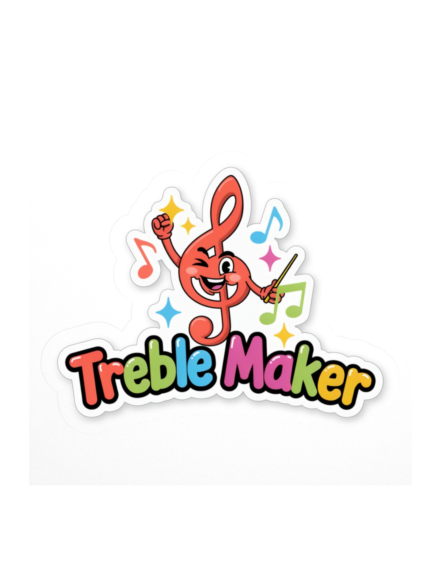 Treble Maker Musical Kiss Cut Sticker product image (3)