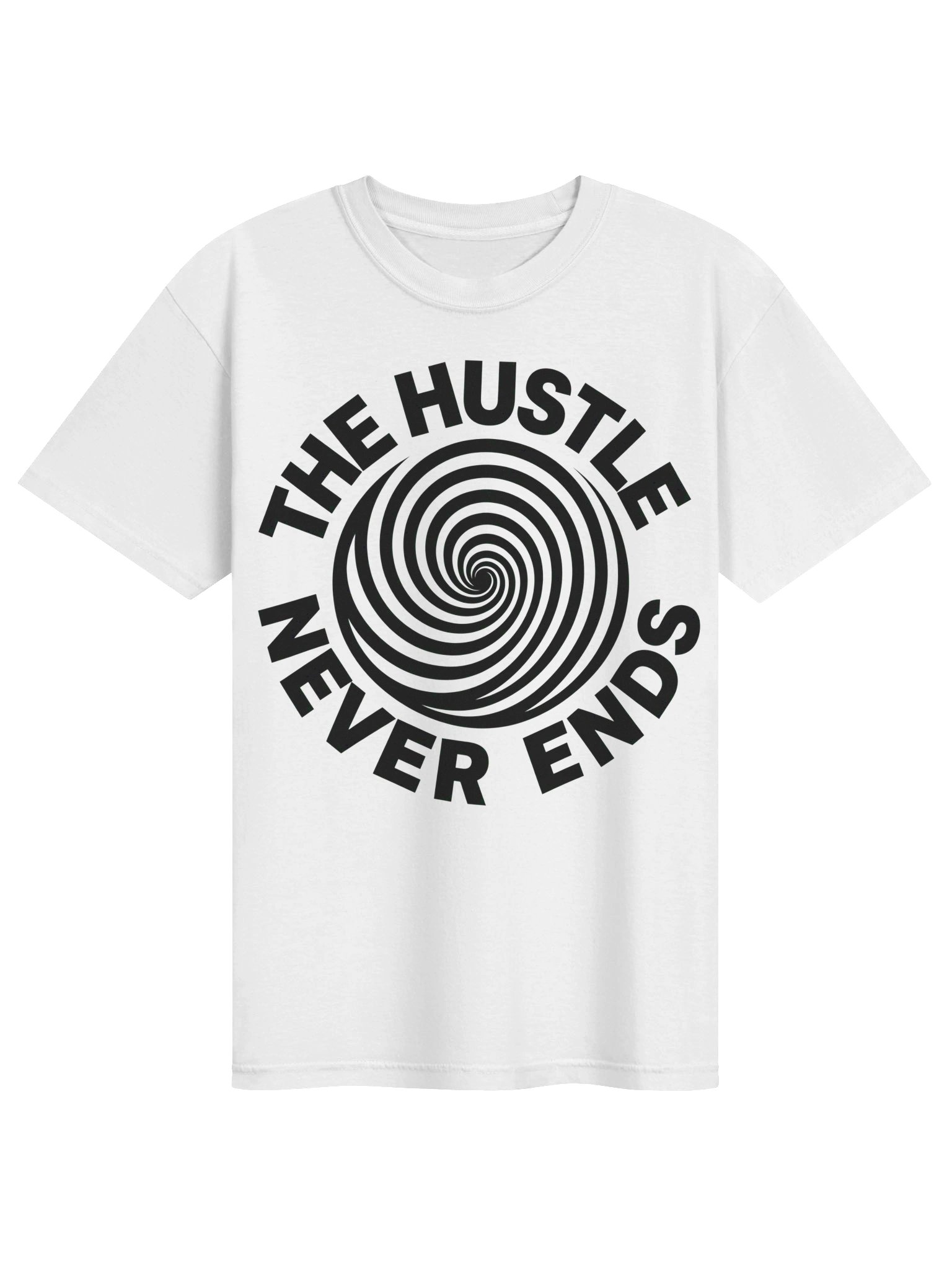 THE HUSTLE NEVER ENDS – Hypno Spiral Tee product image (1)