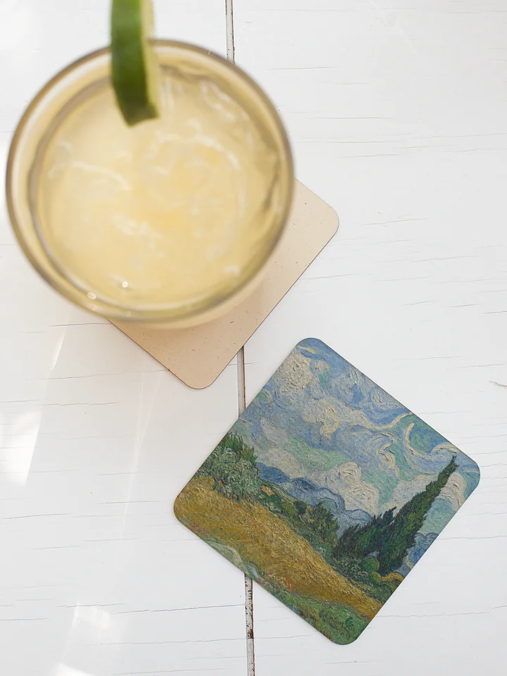 Wheat Field with Cypresses (Vincent van Gogh) Coaster product image (1)