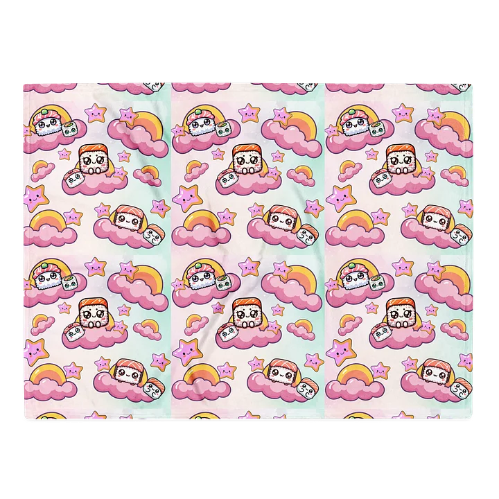 Sushi Stars and Clouds Throw Blanket product image (2)