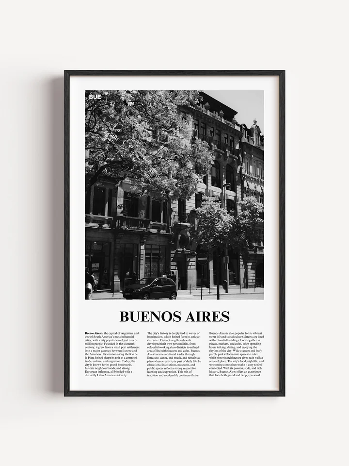 Buenos Aires 03 Newspaper Poster | Framed product image (1)
