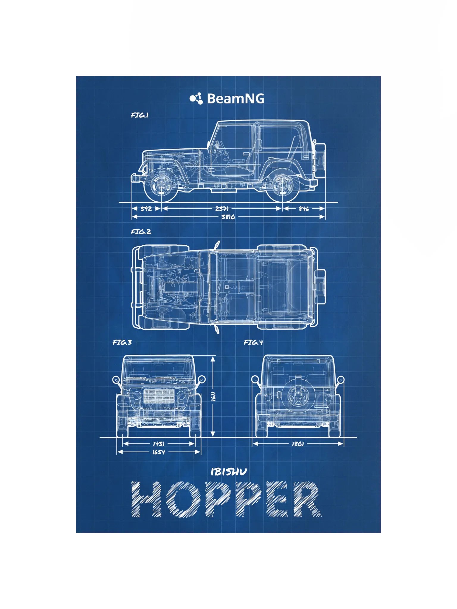 Ibishu Hopper Blueprint Poster product image (2)