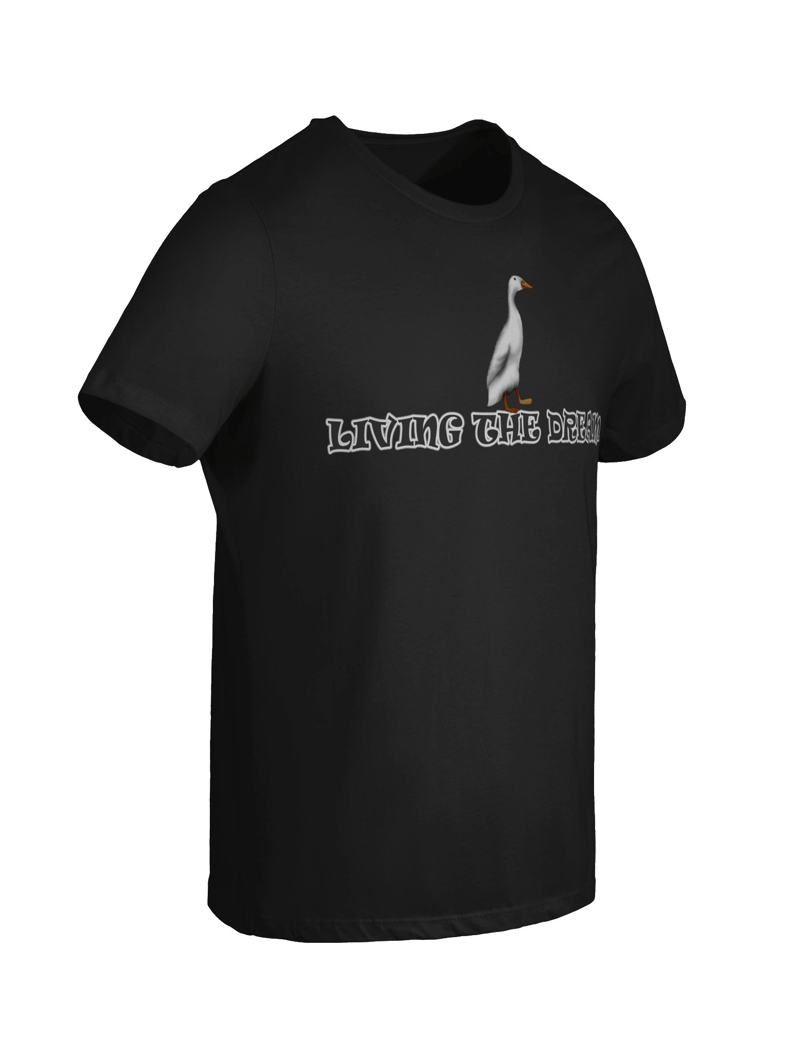 Duck "LIVING THE DREAM" T-Shirt. Women's Bella+Canvas Supersoft Relaxed-fit T-Shirt product image (5)