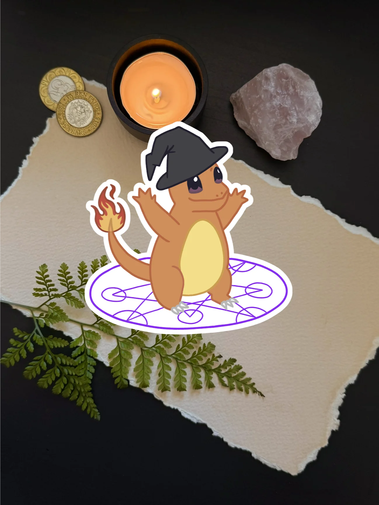Charred Salamander - Summoning Pocket Friends 2.75" Sticker product image (1)