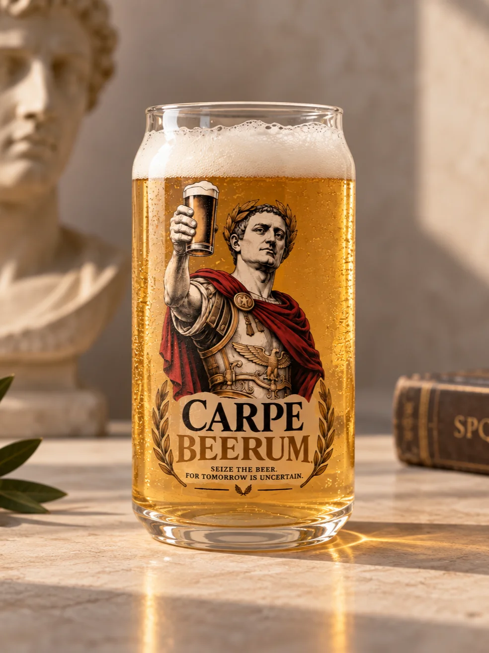 Carpe Beerum Roman Beer Glass product image (1)