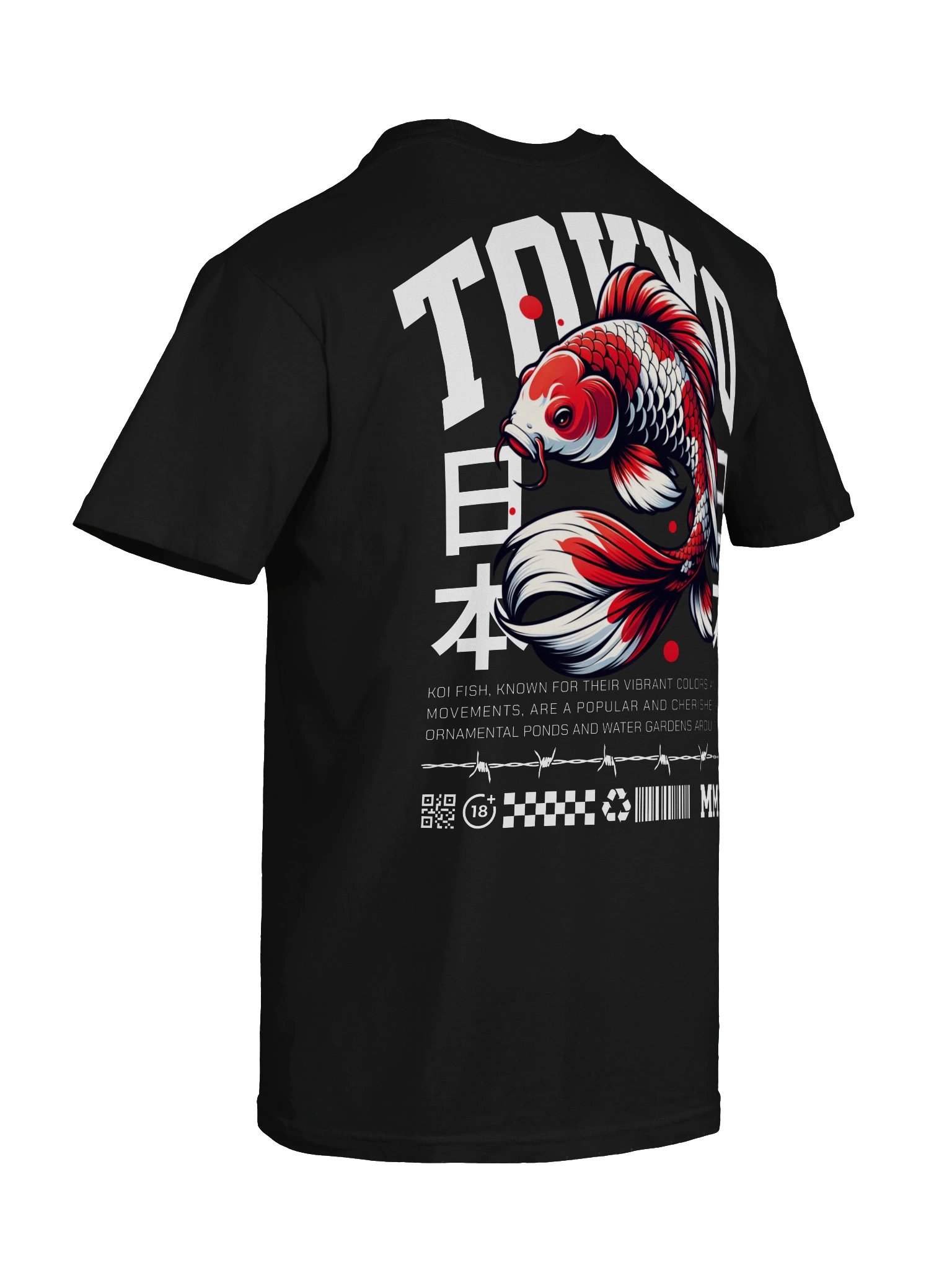 Tokyo Koi Fish Japanese Streetwear Graphic Tee – Awaken Aesthetic Oversized T-Shirt product image (5)