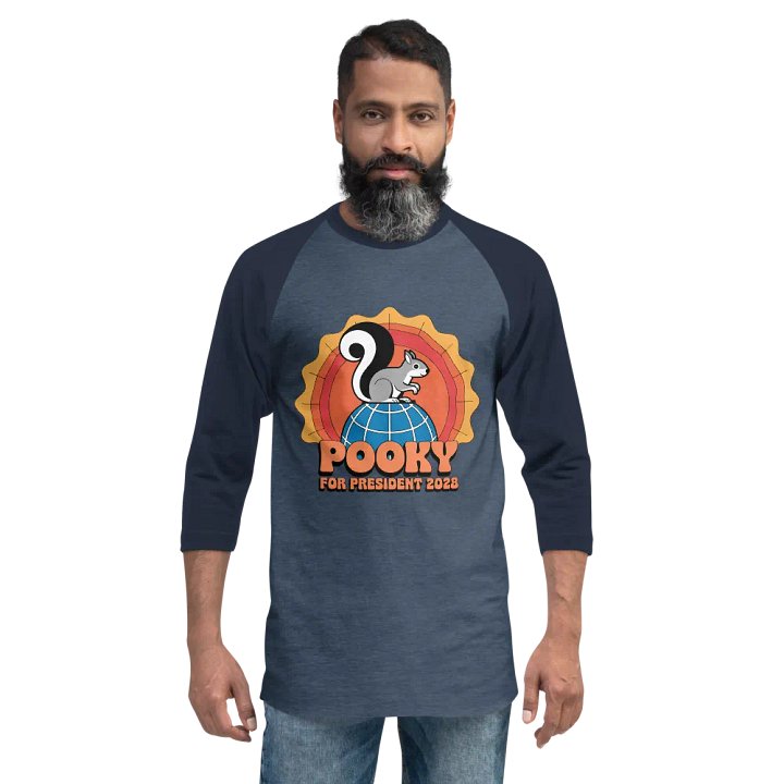 Pooky for President 2028 Raglan Tee product image (2)
