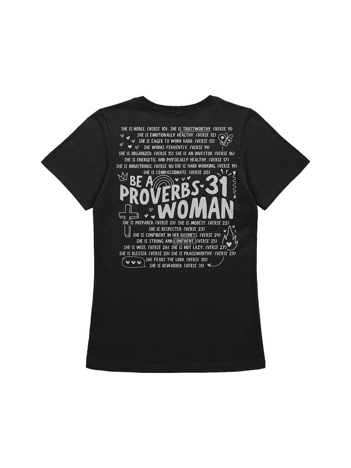 Proverbs 31 t shirt -white writing product image (6)