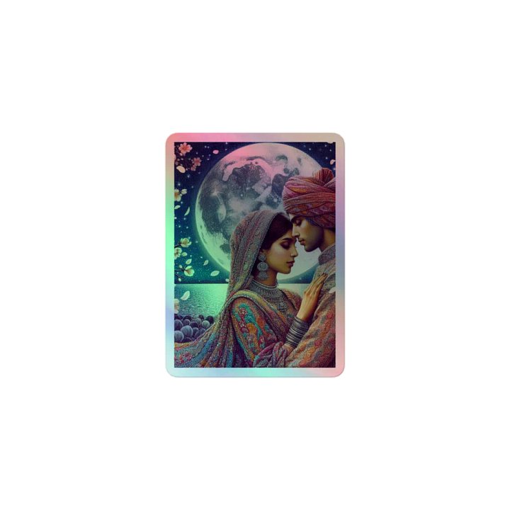 👑Holographic sticker. Gold Hindi Song Oldies Music purana din1920 product image (1)